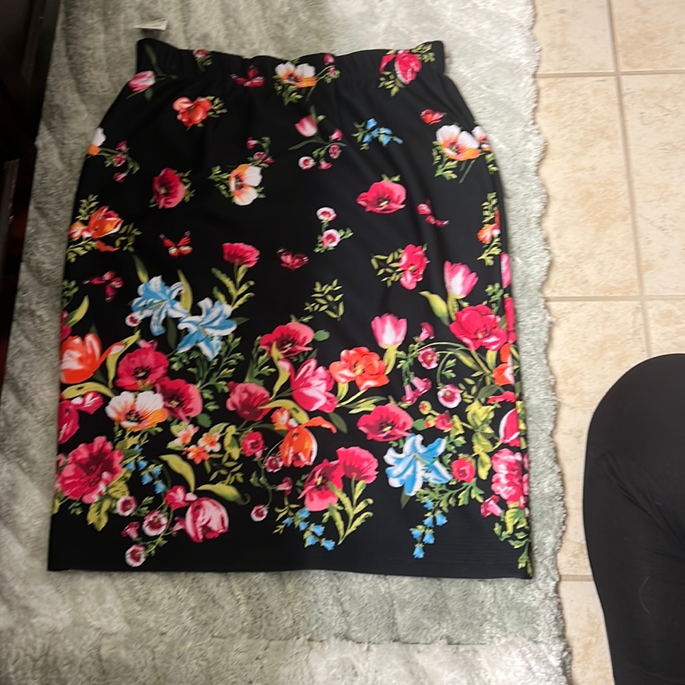 Black with floral women’s skirt